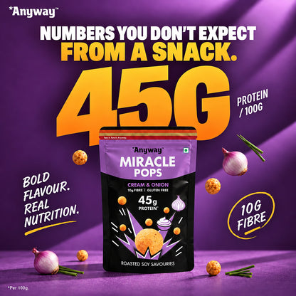 Anyway Miracle Pops Cream & Onion protein facts: numbers you don't expect from a snack