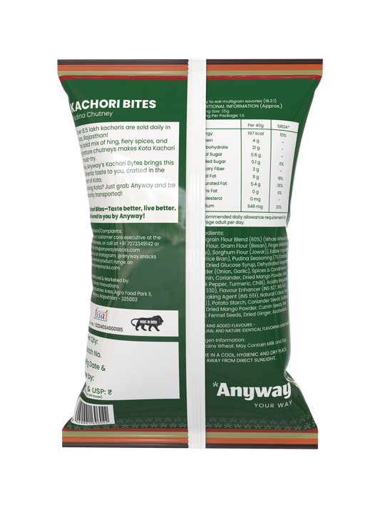 Kachori Bites : Pudina Chutney (40g each)- Pack of 12