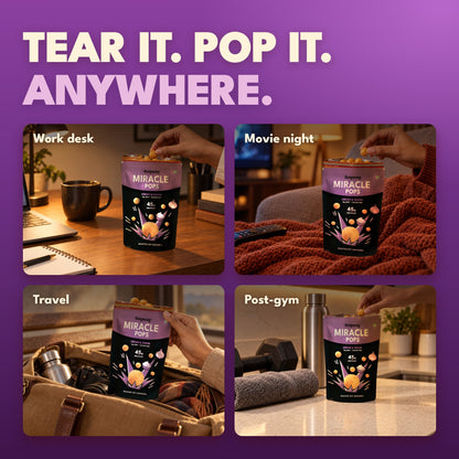Tear it. Pop it. Anywhere. Anyway Miracle Pops Cream & Onion in everyday snacking moments